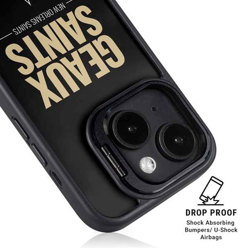 NFL New Orleans Saints Team Motto iPhone 15 Kickstand Case